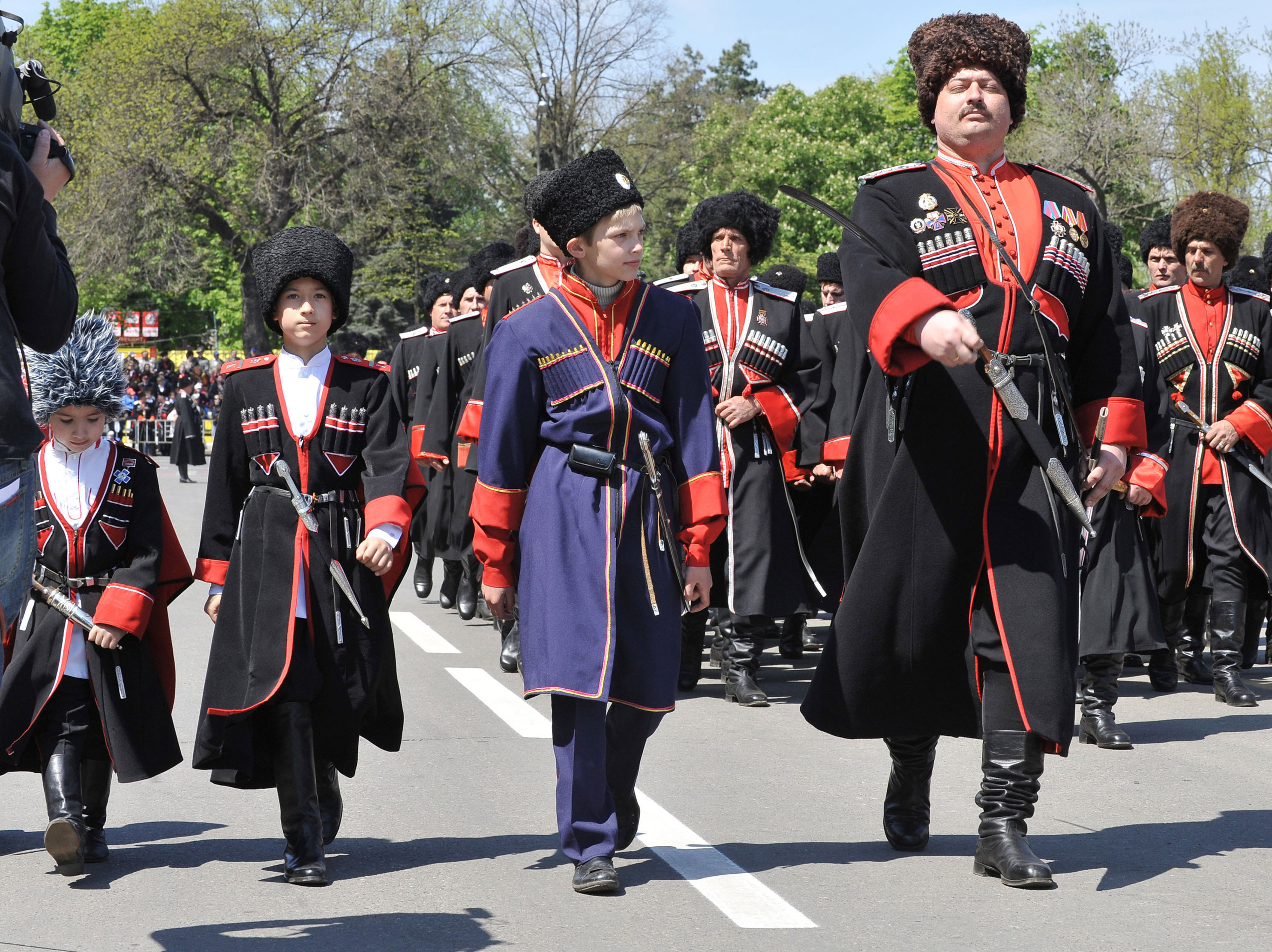 Казачий парад в Краснодаре. Архивное фото